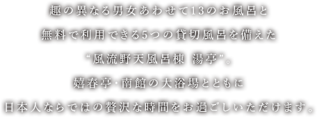 風流野天風呂棟 湯亭